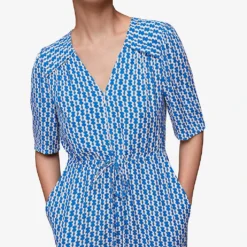 Whistles Oversized-collar Relaxed Woven Jumpsuit -Default Template 2 R04136164 MULTICOLOURED ALT03