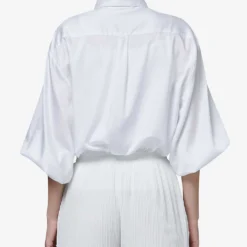 Balloon-sleeve Oversized-fit Woven Shirt -Default Template 2 R04141927 OFFWHITE ALT03
