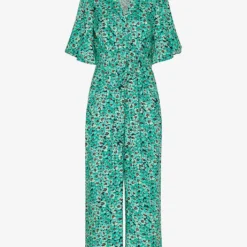 Whistles Floral-print Flutter-sleeve Woven Jumpsuit