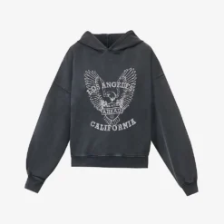 ANINE BING Eagle Graphic-print Organic-cotton Hoody