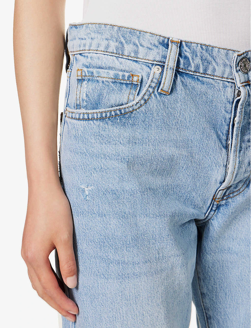 FRAME Le Slouch Straight-leg Low-rise Cotton And Recyled-cotton Blend Denim Jeans 7 FRAME Le Slouch Straight-leg Low-rise Cotton And Recyled-cotton Blend Denim Jeans - Image 5