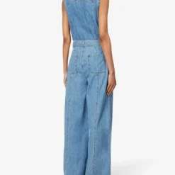 FRAME Sleeveless Wide-leg Denim Jumpsuit -Default Template 2 R04146429 HAPPYINDIGO ALT03