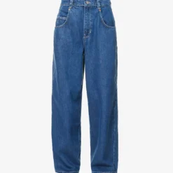 Skater Wide-leg Mid-rise Organic Cotton-blend Jeans