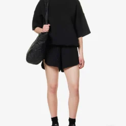 Varley Alden Dropped-shoulders Stretch-jersey Sweatshirt -Default Template 2 R04147432 BLACK ALT01