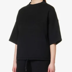 Varley Alden Dropped-shoulders Stretch-jersey Sweatshirt -Default Template 2 R04147432 BLACK ALT02