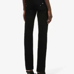 Lace-up Straight-leg Mid-rise Jeans 11 Lace-up Straight-leg Mid-rise Jeans -Default Template 2 R04147638 BLACK ALT03