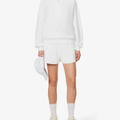 Zinnia Elle Cotton-towelling Polo Shirt -Default Template 2 R04148921 WHITE ALT01