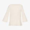 Max Mara Pampas Relaxed-fit Stretch-woven Top -Default Template 2 R04149121 IVORY M