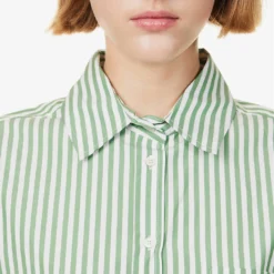 Weekend Max Mara Perak Striped Cotton Shirt 13 Weekend Max Mara Perak Striped Cotton Shirt -Default Template 2 R04151181 GREEN ALT05