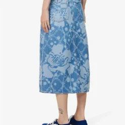 Weekend Max Mara Fonte Floral-pattern Denim Midi Skirt -Default Template 2 R04151214 BLUEJEANS ALT03