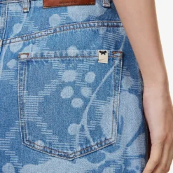 Weekend Max Mara Fonte Floral-pattern Denim Midi Skirt -Default Template 2 R04151214 BLUEJEANS ALT04