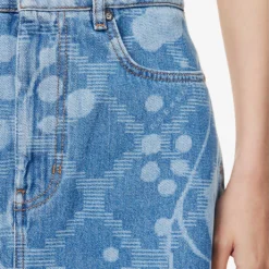 Weekend Max Mara Fonte Floral-pattern Denim Midi Skirt -Default Template 2 R04151214 BLUEJEANS ALT05