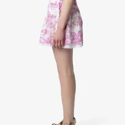 Zadig & Voltaire Jocky Toile-de-Jouy-print Organic-cotton Mini Skirt -Default Template 2 R04151942 TOILE ALT02