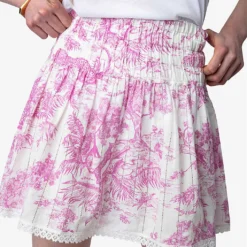 Zadig & Voltaire Jocky Toile-de-Jouy-print Organic-cotton Mini Skirt -Default Template 2 R04151942 TOILE ALT04