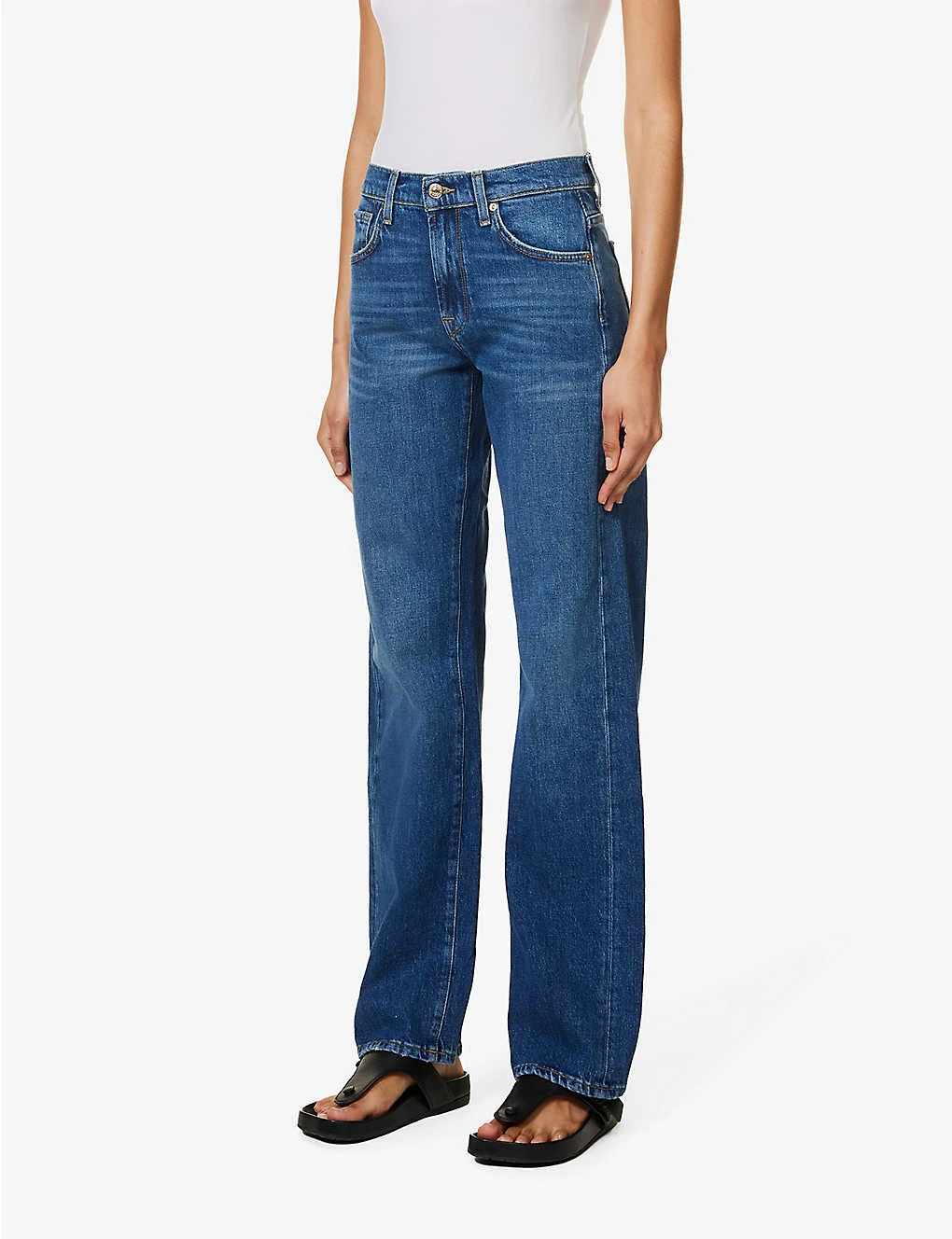 7 For All Mankind Tess Straight-leg High-rise Stretch-denim Jeans 5 7 For All Mankind Tess Straight-leg High-rise Stretch-denim Jeans - Image 3