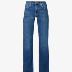 7 For All Mankind Tess Straight-leg High-rise Stretch-denim Jeans