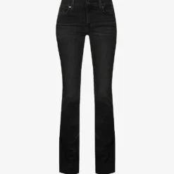 7 For All Mankind Bootcut Flared-leg Mid-rise Stretch-denim Jeans