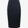 THEORY Mid-rise Split-hem Satin Midi Skirt -Default Template 2 R04152409 DEEPNAVY M