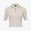 THEORY Polo-collar Contrast-trim Wool-blend Top 2 THEORY Polo-collar Contrast-trim Wool-blend Top -Default Template 2 R04152426 MELANGEBROWNPECAN M