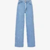 Ganni Faded-wash Raw-hem Wide-leg Relaxed-fit Jeans -Default Template 2 R04152918 LIGHTBLUESTONE M