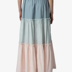 Zadig & Voltaire Jovela Elasticated-waist Flared-cut Cotton Maxi Skirt -Default Template 2 R04153134 MULTICOLOR ALT03