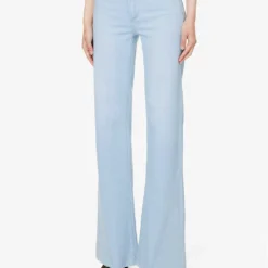 Paige Leenah Flared Mid-rise Denim-blend Jeans -Default Template 2 R04153161 INDIGOGLITZCOATING ALT02