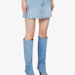 Paige Ryder Belt-loop Denim Mini Skirt -Default Template 2 R04153191 SONATADISTRESSED ALT02