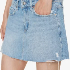 Paige Ryder Belt-loop Denim Mini Skirt -Default Template 2 R04153191 SONATADISTRESSED ALT04