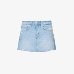 Paige Ryder Belt-loop Denim Mini Skirt