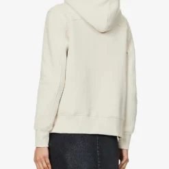 Calvin Klein Monologo-embroidered Dropped-shoulder Recycled Cotton-blend Hoody -Default Template 2 R04153242 EGGSHELL ALT03