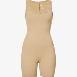 Ultimate Scoop-neck Stretch-woven Playsuit