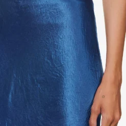 Vince Slim-fit High-rise Satin Midi Skirt -Default Template 2 R04154661 RIVERINE ALT04