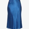 Vince Slim-fit High-rise Satin Midi Skirt -Default Template 2 R04154661 RIVERINE M