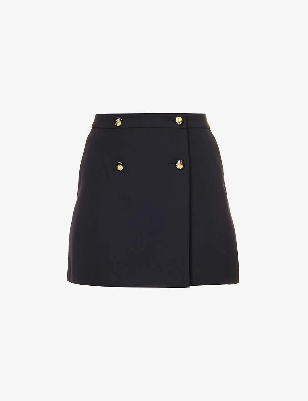 Alexander McQueen Split-hem Wool And Cotton-blend Mini Skirt 3 Alexander McQueen Split-hem Wool And Cotton-blend Mini Skirt