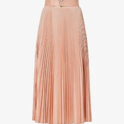 Max Mara Tambuto Pleated Regular-fit Silk-blend Midi Skirt