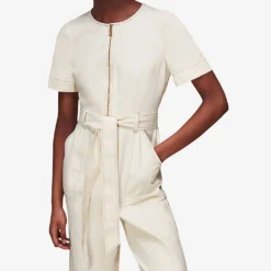 Whistles Cropped Denim Jumpsuit 9 Whistles Cropped Denim Jumpsuit -Default Template 2 R04156815 CREAM ALT02