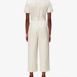 Whistles Cropped Denim Jumpsuit 10 Whistles Cropped Denim Jumpsuit -Default Template 2 R04156815 CREAM ALT03