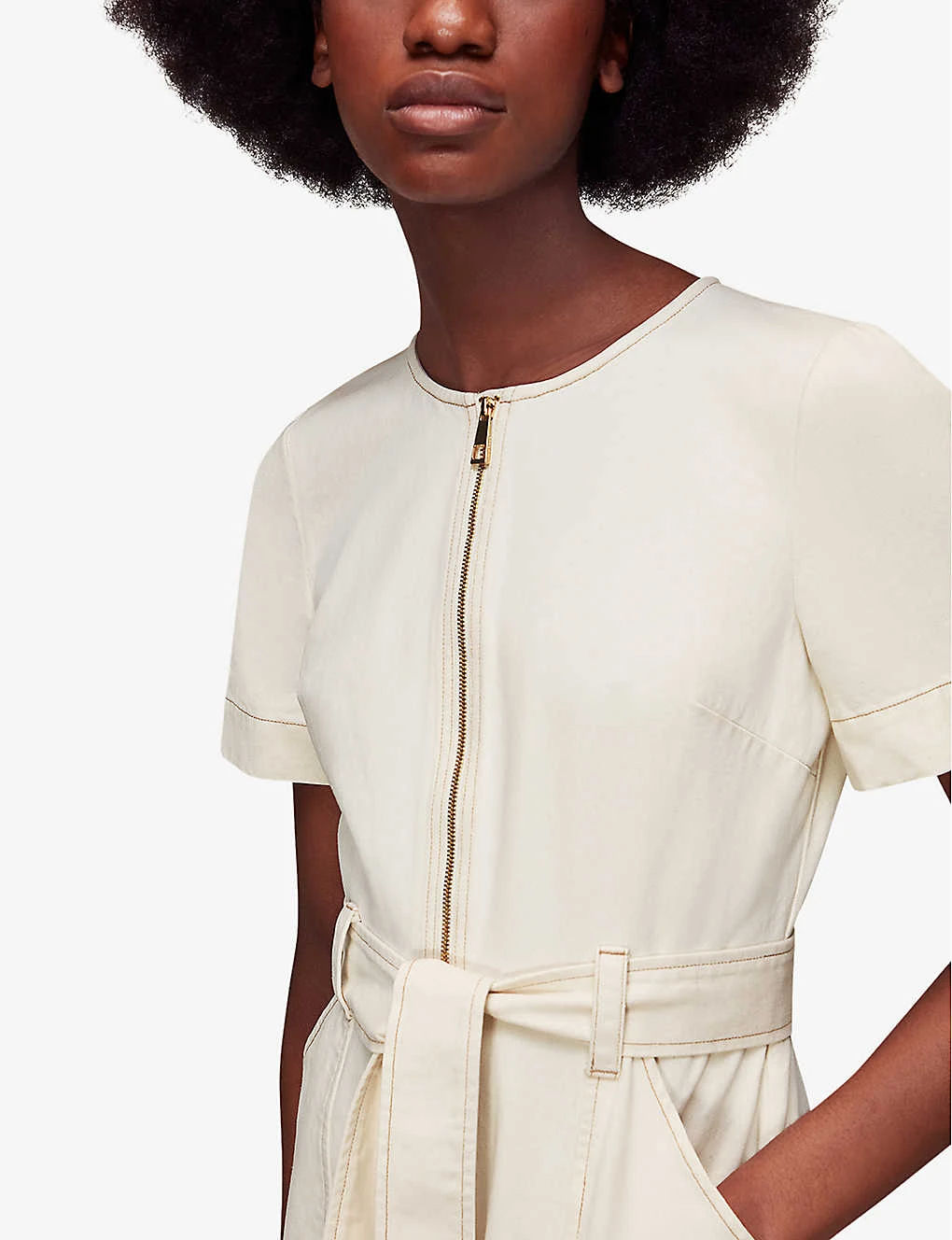 Whistles Cropped Denim Jumpsuit 7 Whistles Cropped Denim Jumpsuit - Image 5