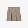 Sportmax Plaid-patterned Pleated Regular-fit Stretch-woven Mini Skirt -Default Template 2 R04158884 CAMEL M