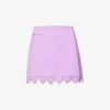 Heart Crystal-embellished Wool Mini Skirt -Default Template 2 R04158912 LILAC M
