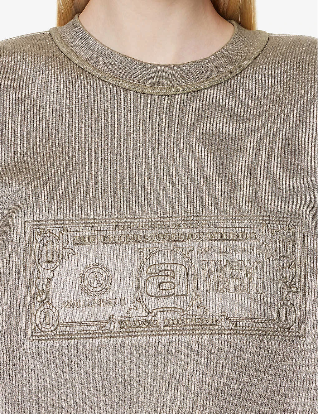 ALEXANDER WANG Dollar Bill Graphic-print Cotton-jersey Sweatshirt 7 ALEXANDER WANG Dollar Bill Graphic-print Cotton-jersey Sweatshirt - Image 5
