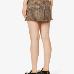STELLA MCCARTNEY Tweed Frayed-hem Wool-blend Mini Skirt 10 STELLA MCCARTNEY Tweed Frayed-hem Wool-blend Mini Skirt -Default Template 2 R04160779 CAMEL ALT03