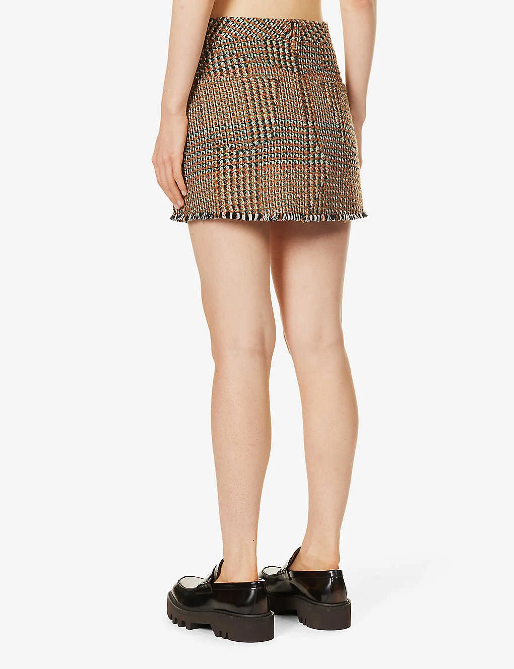 STELLA MCCARTNEY Tweed Frayed-hem Wool-blend Mini Skirt 6 STELLA MCCARTNEY Tweed Frayed-hem Wool-blend Mini Skirt - Image 4