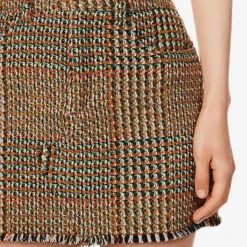STELLA MCCARTNEY Tweed Frayed-hem Wool-blend Mini Skirt 11 STELLA MCCARTNEY Tweed Frayed-hem Wool-blend Mini Skirt -Default Template 2 R04160779 CAMEL ALT04