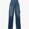 STELLA MCCARTNEY Brand-patch Contrast-stitch Wide-leg Mid-rise Jeans