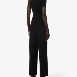 STELLA MCCARTNEY Asymmetric-neck Exposed-shoulder Knitted Jumpsuit 11 STELLA MCCARTNEY Asymmetric-neck Exposed-shoulder Knitted Jumpsuit -Default Template 2 R04160804 BLACK ALT03