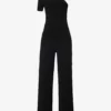STELLA MCCARTNEY Asymmetric-neck Exposed-shoulder Knitted Jumpsuit 1 STELLA MCCARTNEY Asymmetric-neck Exposed-shoulder Knitted Jumpsuit -Default Template 2 R04160804 BLACK M