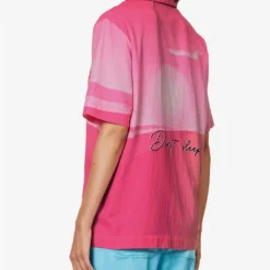 The Rose Tint Shirt Graphic-print Regular-fit Cotton And Linen-blend Shirt -Default Template 2 R04161068 AZALEA ALT03