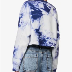 MOSCHINO Rhinestone-embellished Tie-dye Cotton Sweatshirt -Default Template 2 R04162984 FANTASYPRINTBLUE ALT03