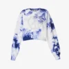 MOSCHINO Rhinestone-embellished Tie-dye Cotton Sweatshirt -Default Template 2 R04162984 FANTASYPRINTBLUE M